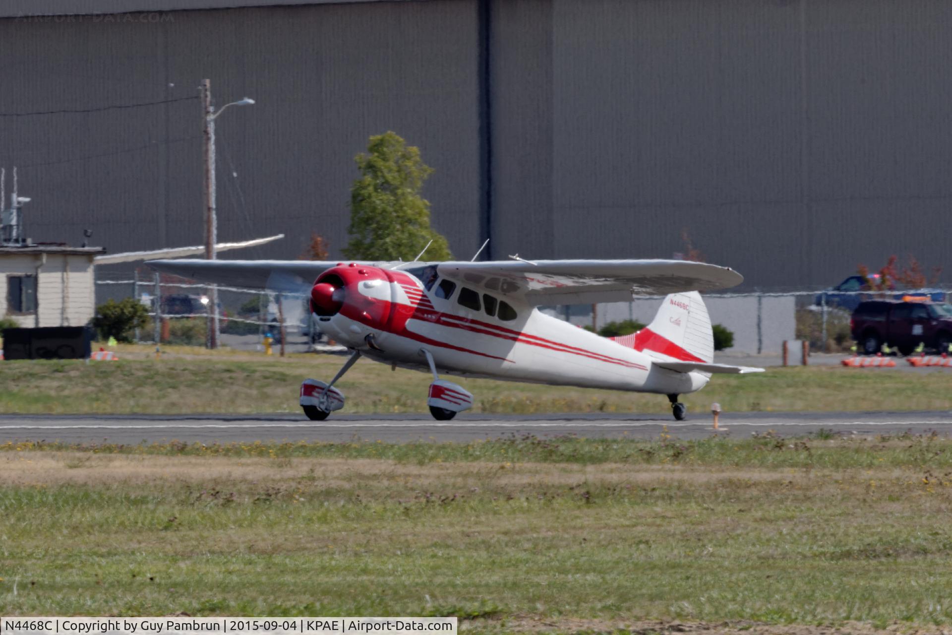 N4468C, 1953 Cessna 195 C/N 16053, Landed
