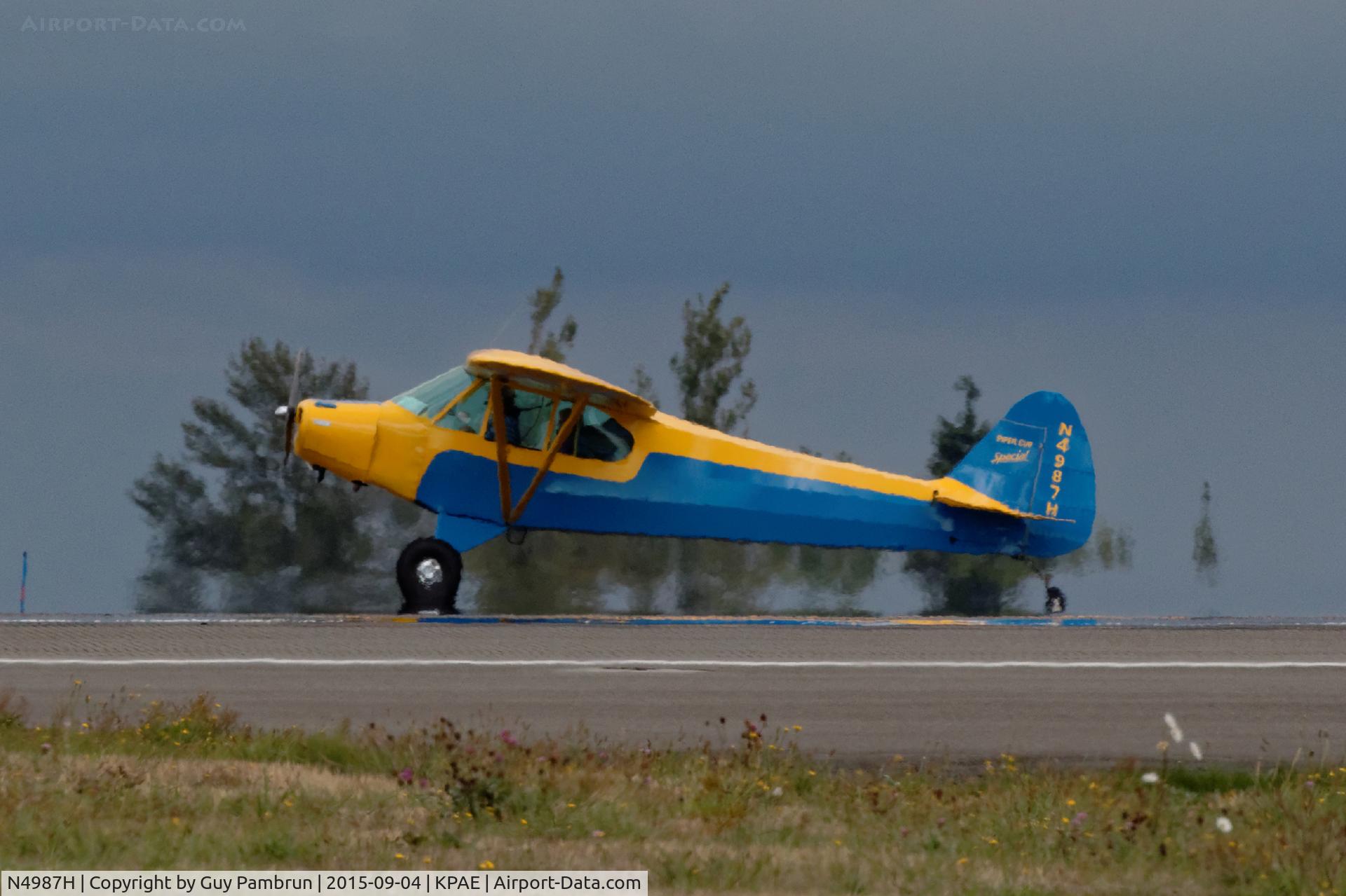 N4987H, 1948 Piper PA-11S Cub Special C/N 11-870, Takeoff