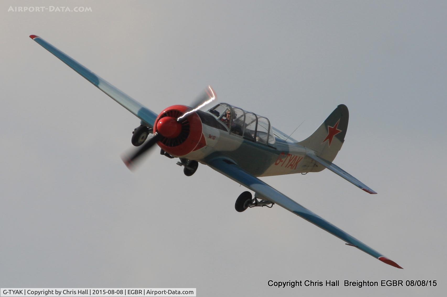G-TYAK, 1989 Bacau Yak-52 C/N 899907, at Breighton
