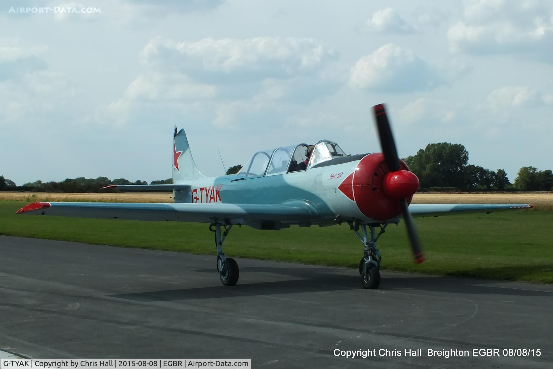 G-TYAK, 1989 Bacau Yak-52 C/N 899907, at Breighton