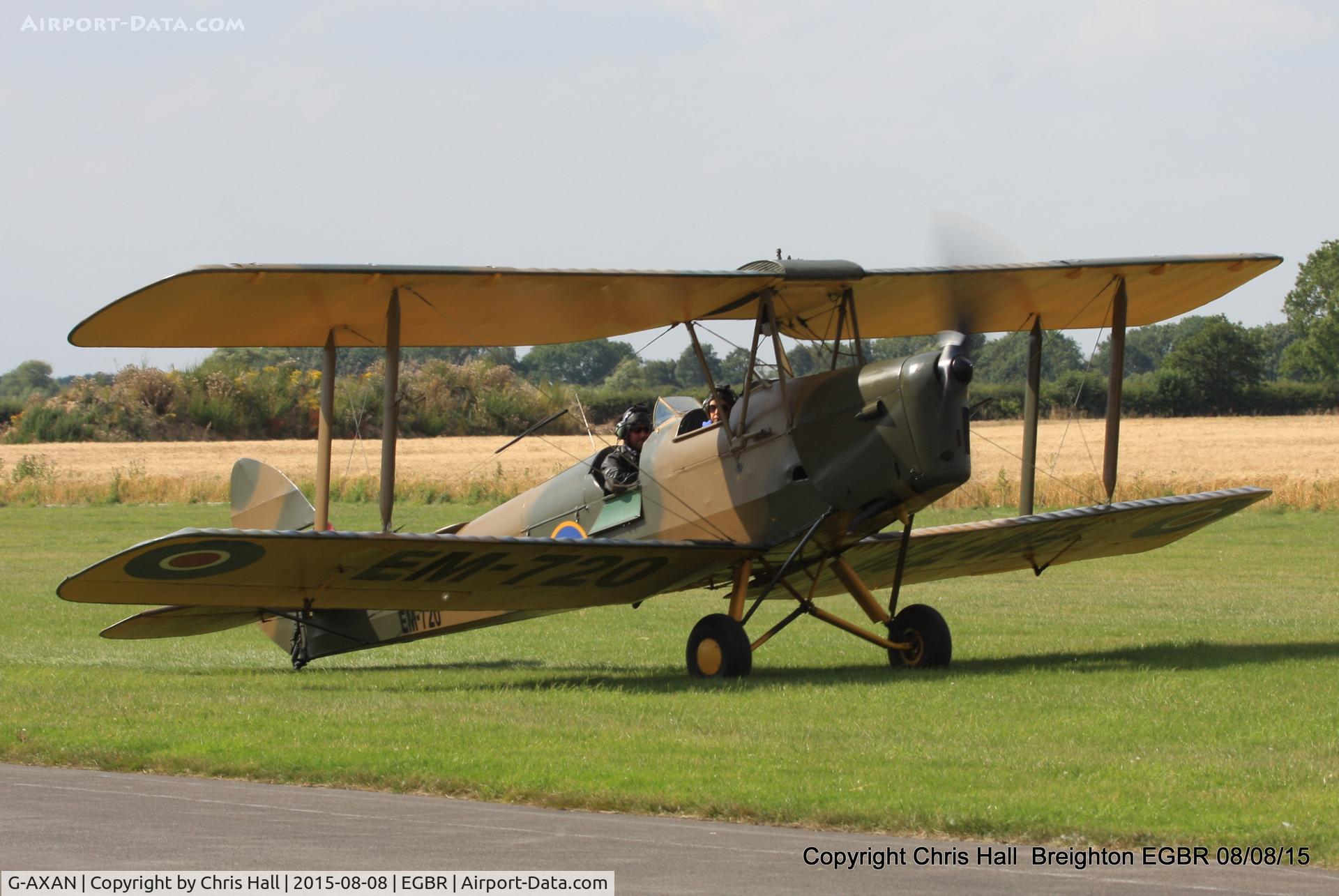 G-AXAN, 1943 De Havilland DH-82A Tiger Moth II C/N 85951, at Breighton
