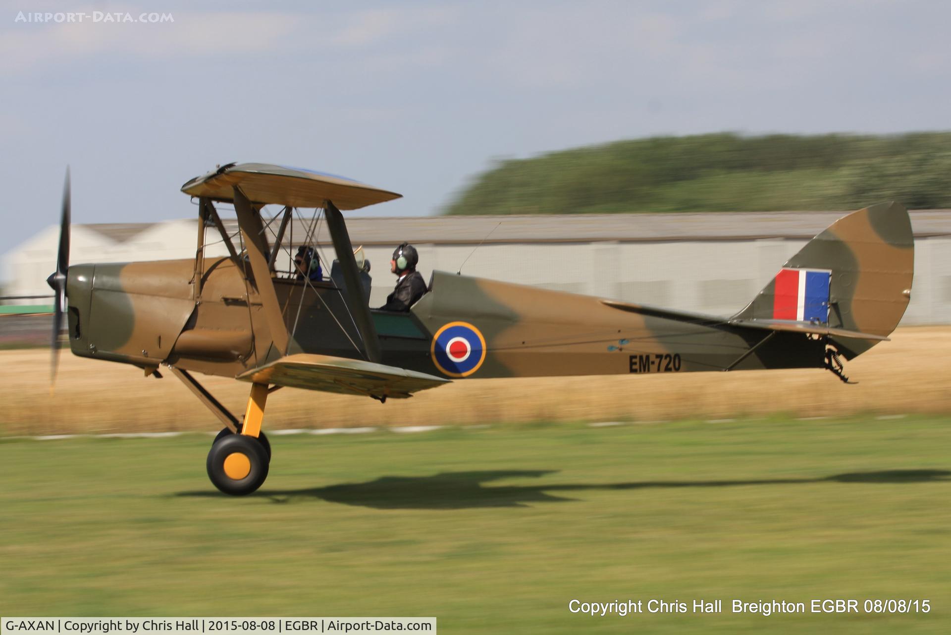 G-AXAN, 1943 De Havilland DH-82A Tiger Moth II C/N 85951, at Breighton
