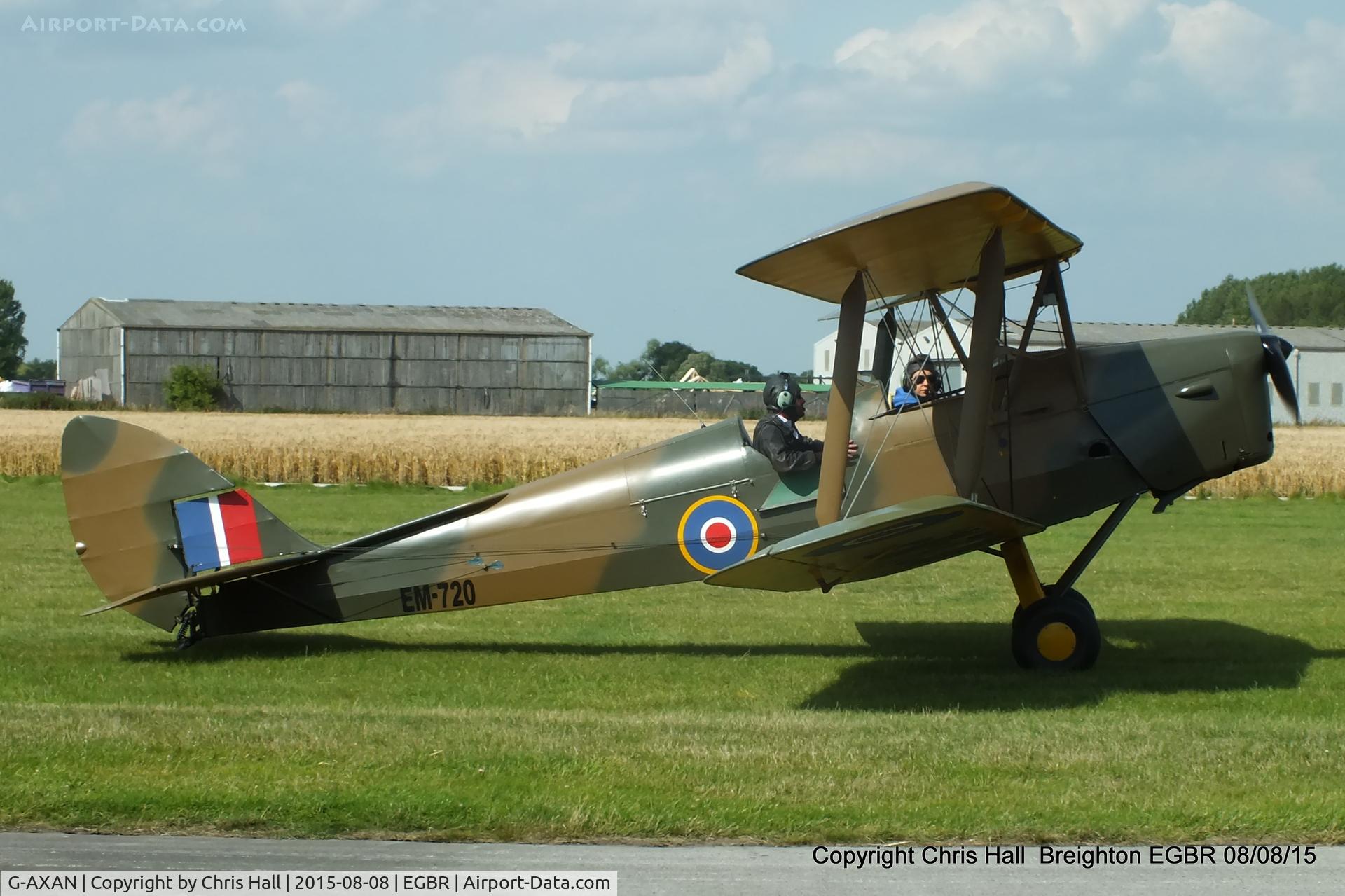 G-AXAN, 1943 De Havilland DH-82A Tiger Moth II C/N 85951, at Breighton