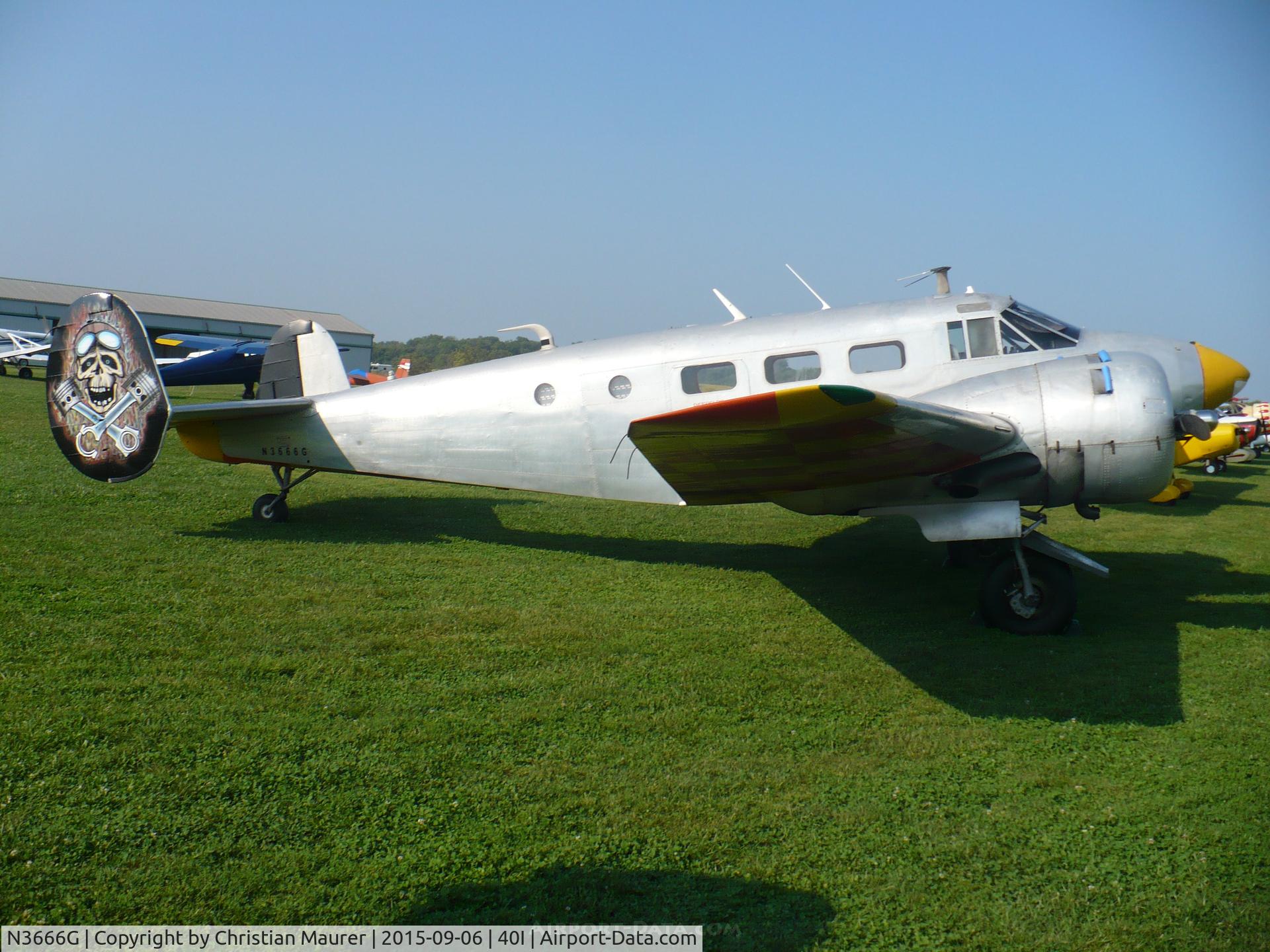N3666G, 1951 Beech C-45H Expeditor C/N AF-328 (51-11771), Beech 18 Jump Twin Engine