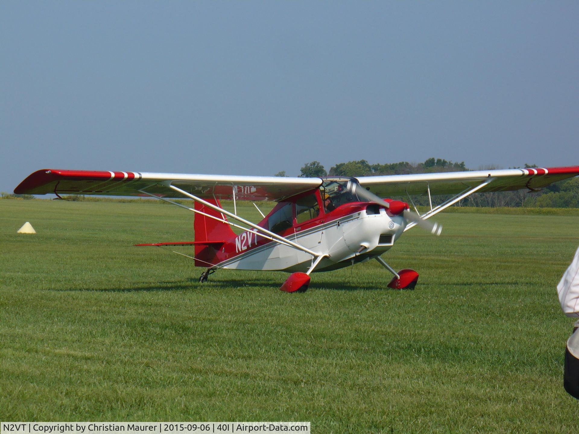 N2VT, 2005 American Champion 7GCBC C/N 1394-2005, Citabria coming in after landing.