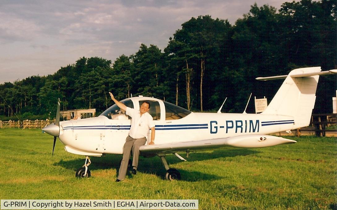 G-PRIM, 1978 Piper PA-38-112 Tomahawk Tomahawk C/N 38-78A0669, G-PRIM at Compton Abbas EGHA in 1990 flown in by Ken Smith