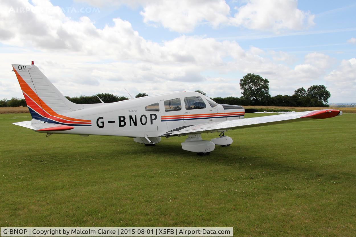 G-BNOP, 1987 Piper PA-28-161 Cherokee Warrior II C/N 2816027, Piper PA-28-161 Warrior ll, Fishburn Airfield, August 1st 2015.