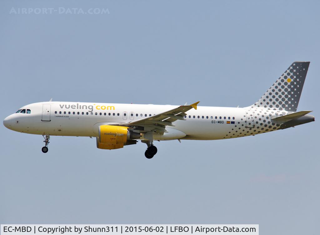 EC-MBD, 2008 Airbus A320-214 C/N 3444, Landing rwy 32L