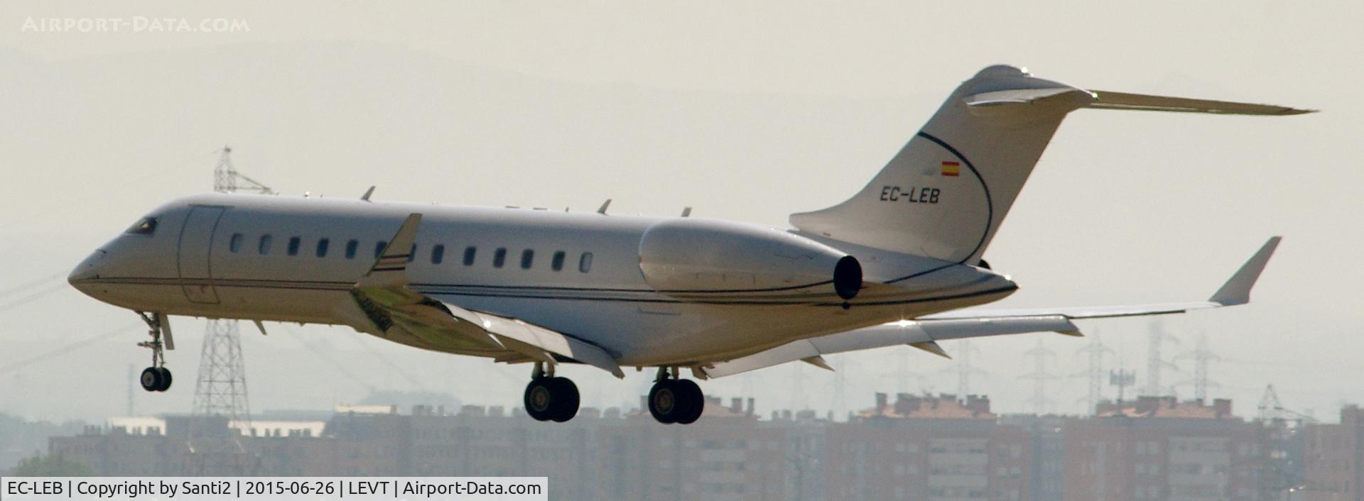 EC-LEB, 2008 Bombardier BD-700-1A10 Global Express C/N 9303, Landing at rwy 04.