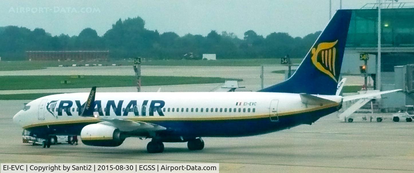 EI-EVC, 2012 Boeing 737-8AS C/N 40286, Picture taken from the terminal with a compact camera, but it's the only photo of EI-EVC on the stand on this site.