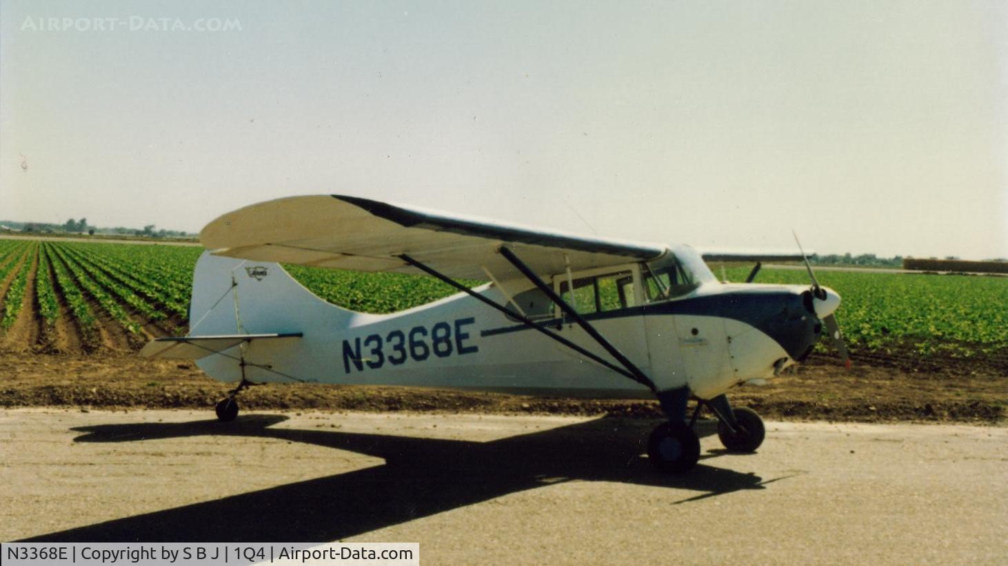 N3368E, 1947 Aeronca 11BC Chief C/N 11BC-1704, 68E not long before new paint job.View is to the east.
