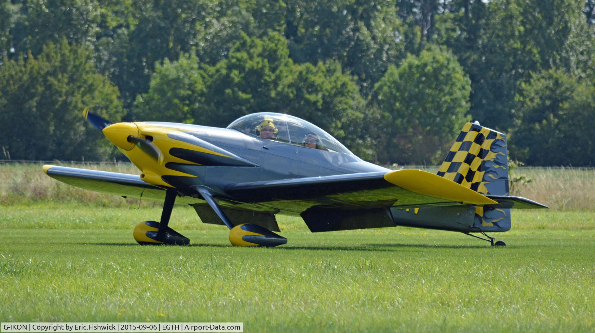 G-IKON, 2006 Vans RV-4 C/N PFA 181-14474, 3. G-IKON arriving at The Shuttleworth Pagent Airshow, Sept. 2015.
