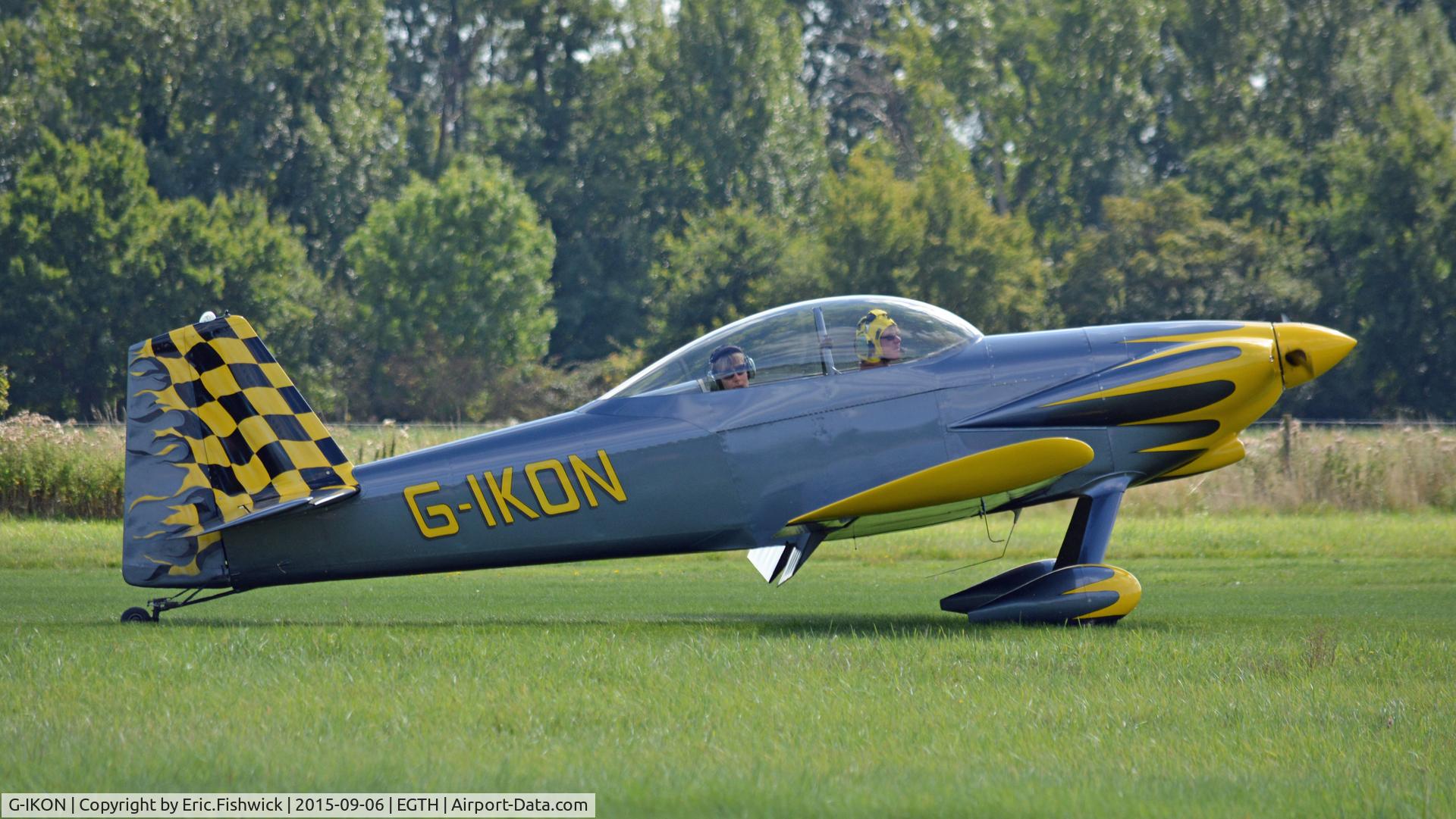 G-IKON, 2006 Vans RV-4 C/N PFA 181-14474, x. G-IKON arriving at The Shuttleworth Pagent Airshow, Sept. 2015.