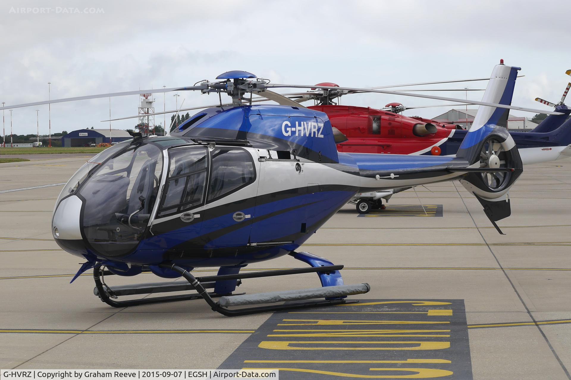 G-HVRZ, 2003 Eurocopter EC-120B Colibri C/N 1338, Parked at Norwich.
