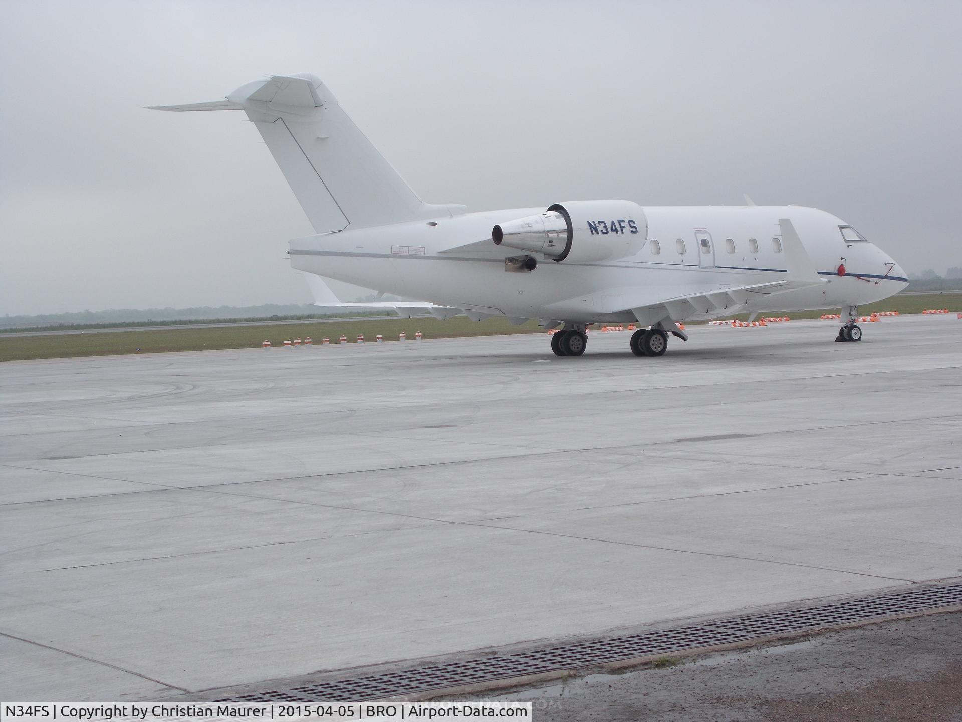 N34FS, 1996 Bombardier Challenger 604 (CL-600-2B16) C/N 5307, Private CL65 Parked At Brownsville