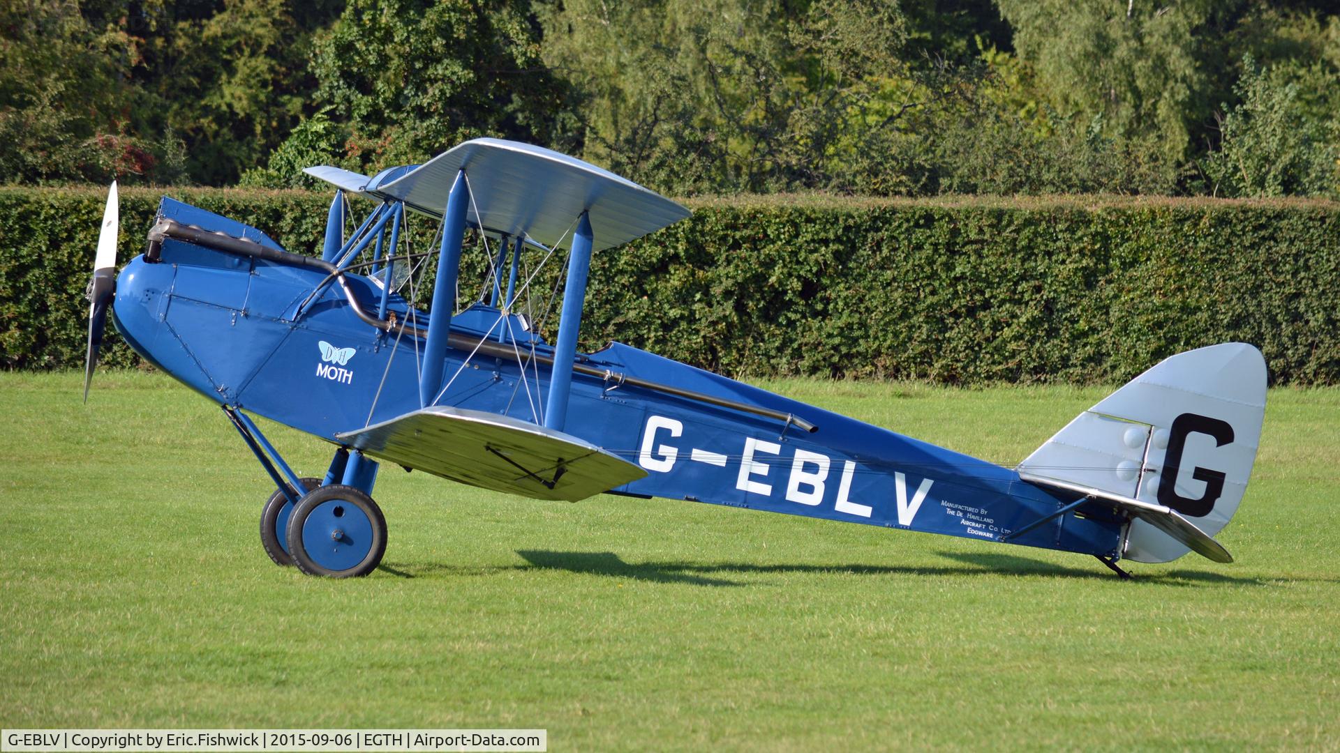 G-EBLV, 1925 De Havilland DH-60 Moth C/N 188, x. G-EBLV at The Shuttleworth Pagent Airshow, Sep. 2015.
