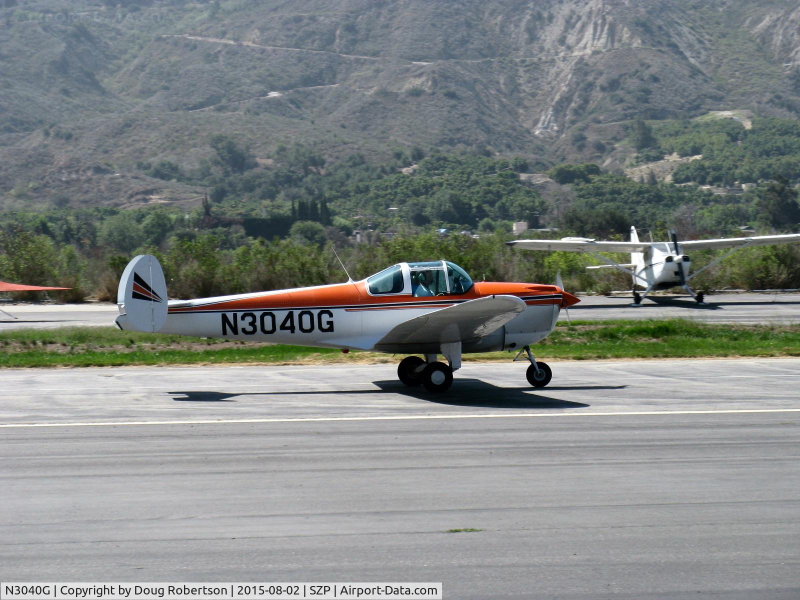 N3040G, 1961 Forney F-1A Aircoupe C/N 5740, 1961 Forney F-1A AIRCOUPE, Continental O-200-A 100 Hp upgrade by STC from original C90 of 90 Hp, landing roll Rwy 22
