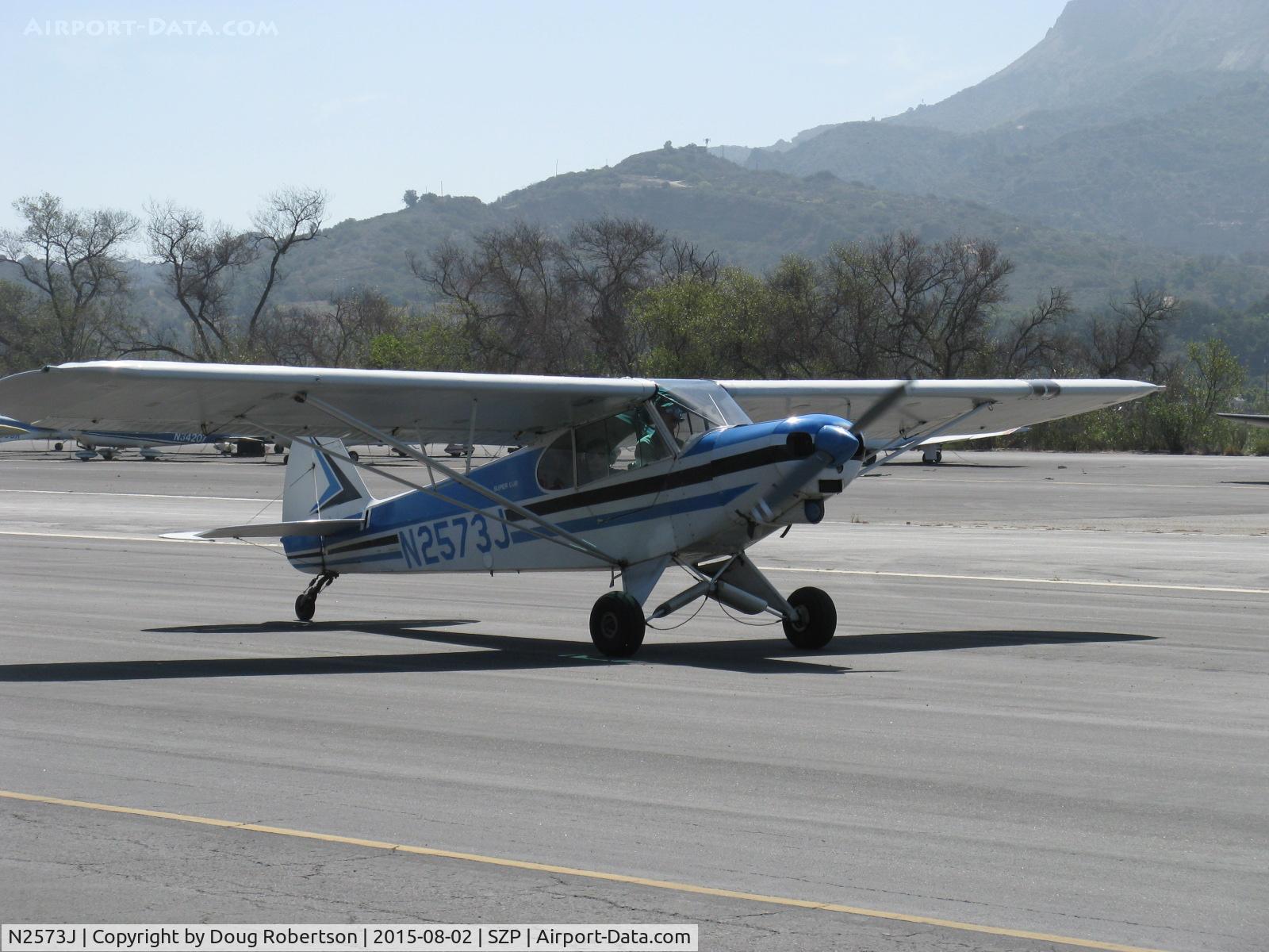 N2573J, 1979 Piper PA-18-150 Super Cub C/N 18-7909132, 1979 Piper PA-18-150 SUPER CUB, Lycoming O-320 150 Hp, taxi off the active