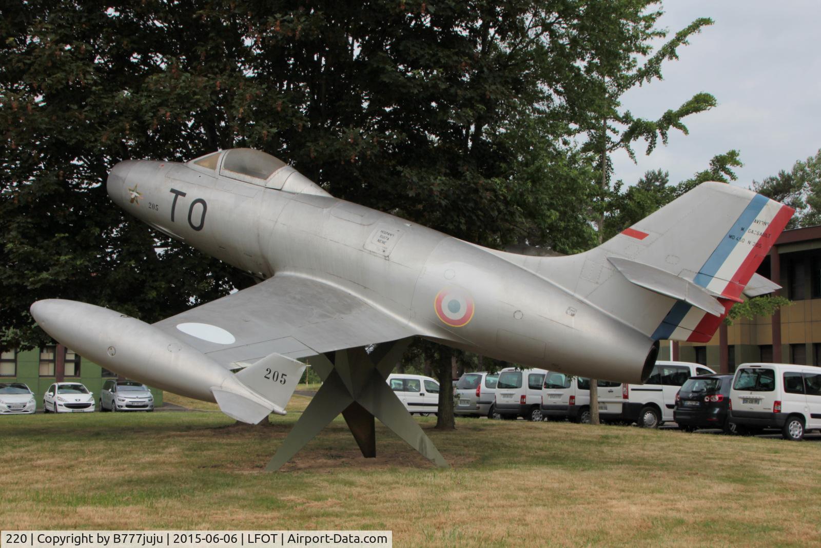 220, Dassault MD-450 Ouragan C/N 220, preserved at Tour whit false serial 205 TO