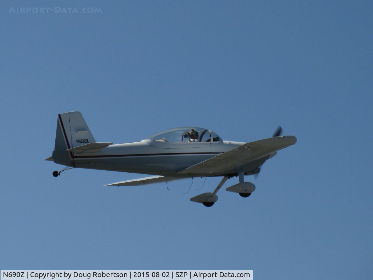 N690Z, 1992 Vans RV-4 C/N 2029, 1992 Kalisz VAN's RV-4, Lycoming O&VO-360 180 Hp, fast takeoff climb Rwy 22