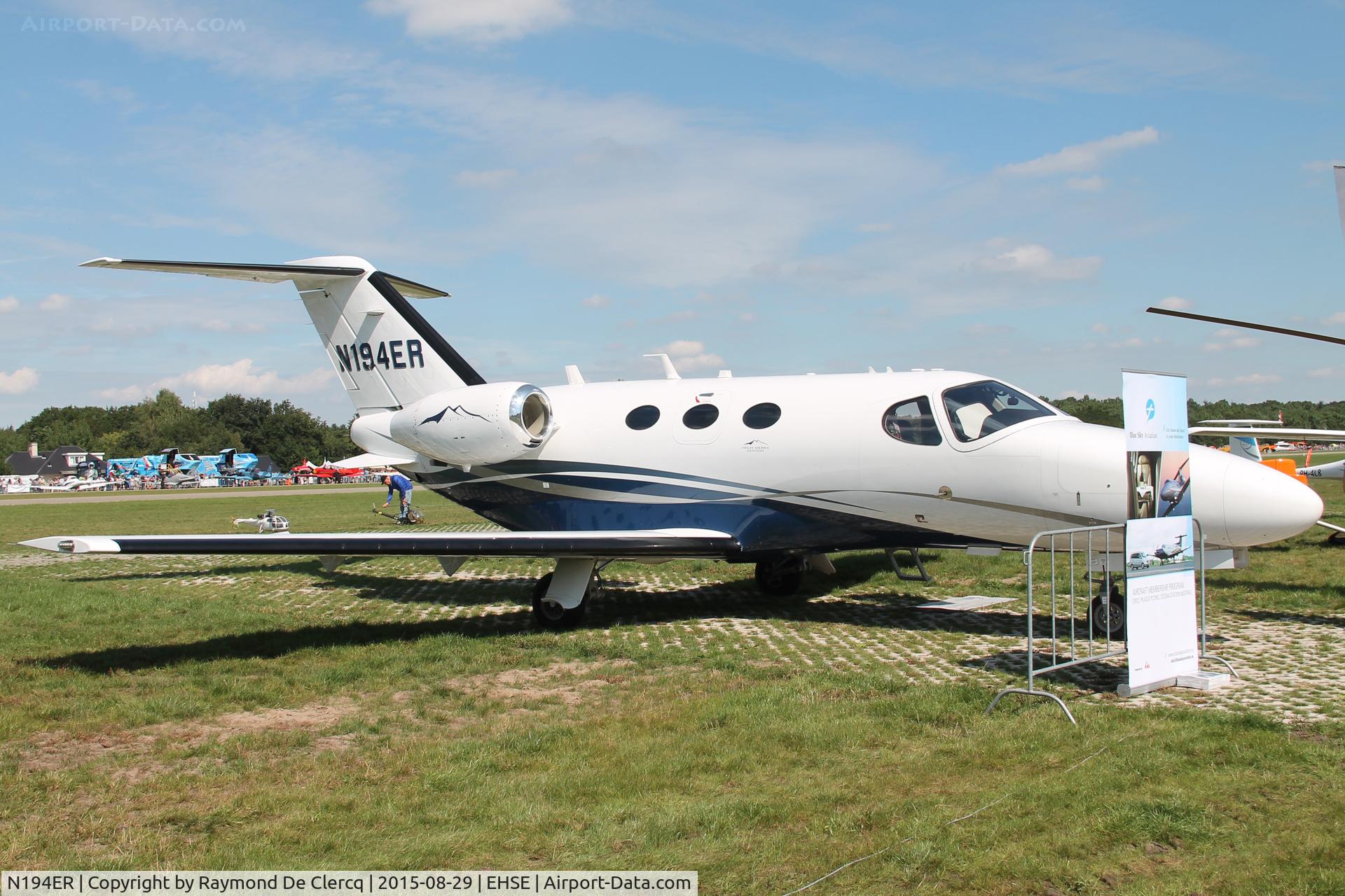N194ER, 2013 Cessna 510 Citation Mustang Citation Mustang C/N 510-0432, Static display at Seppe/Breda airshow.