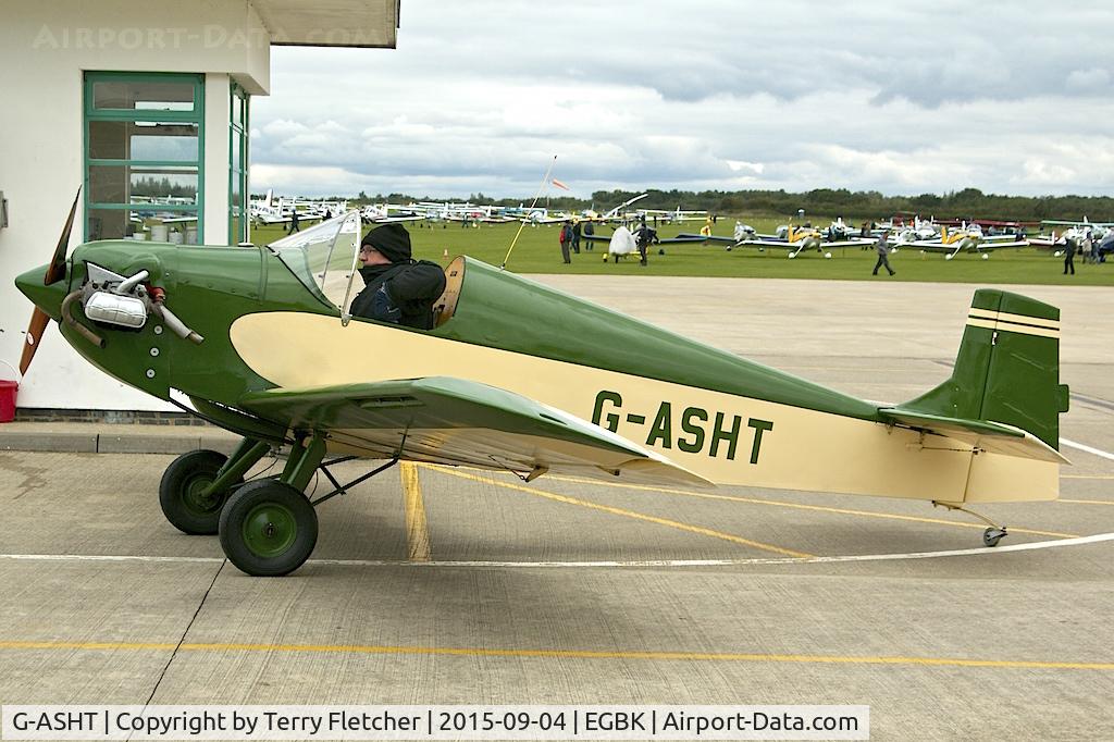 G-ASHT, 1963 Rollason Druine D.31 Turbulent C/N PFA 1610, At 2015 LAA Rally at Sywell