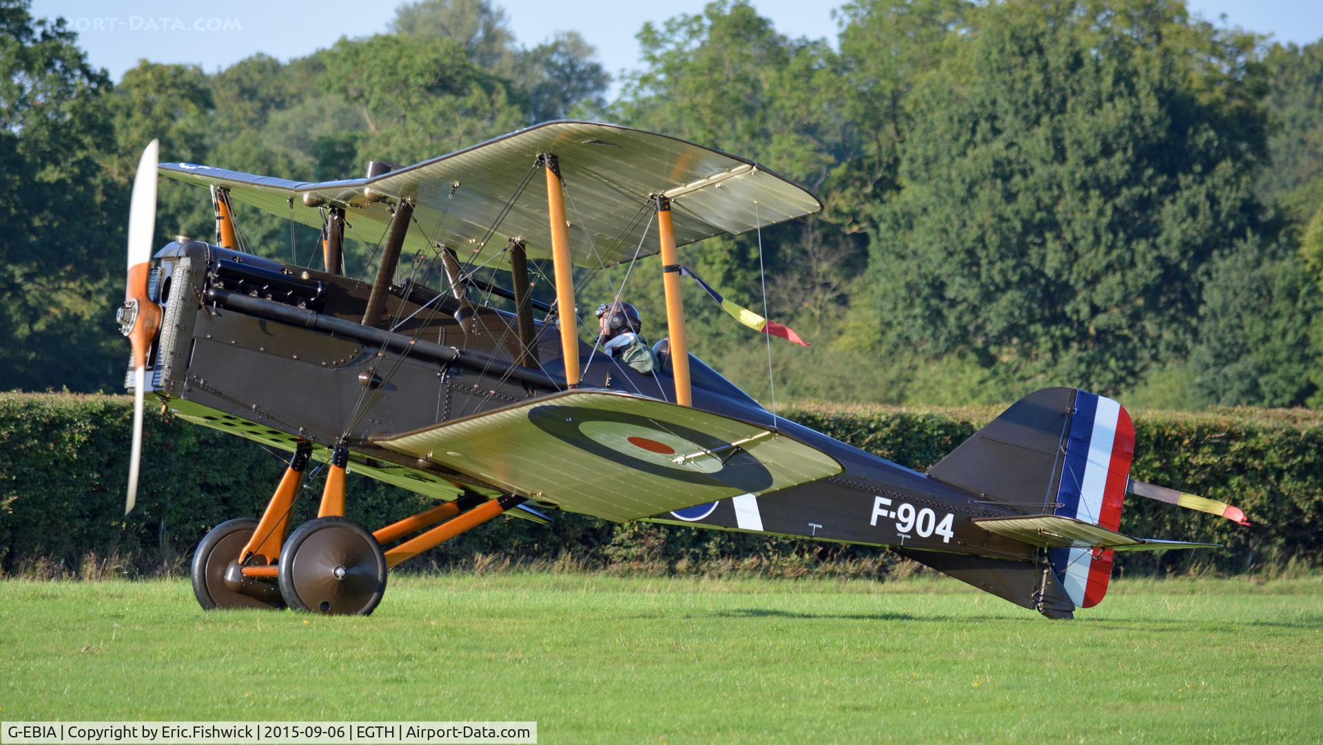 G-EBIA, 1918 Royal Aircraft Factory SE-5A C/N 654/2404, 3. F-904 at The Shuttleworth Pagent Airshow, Sep. 2015.