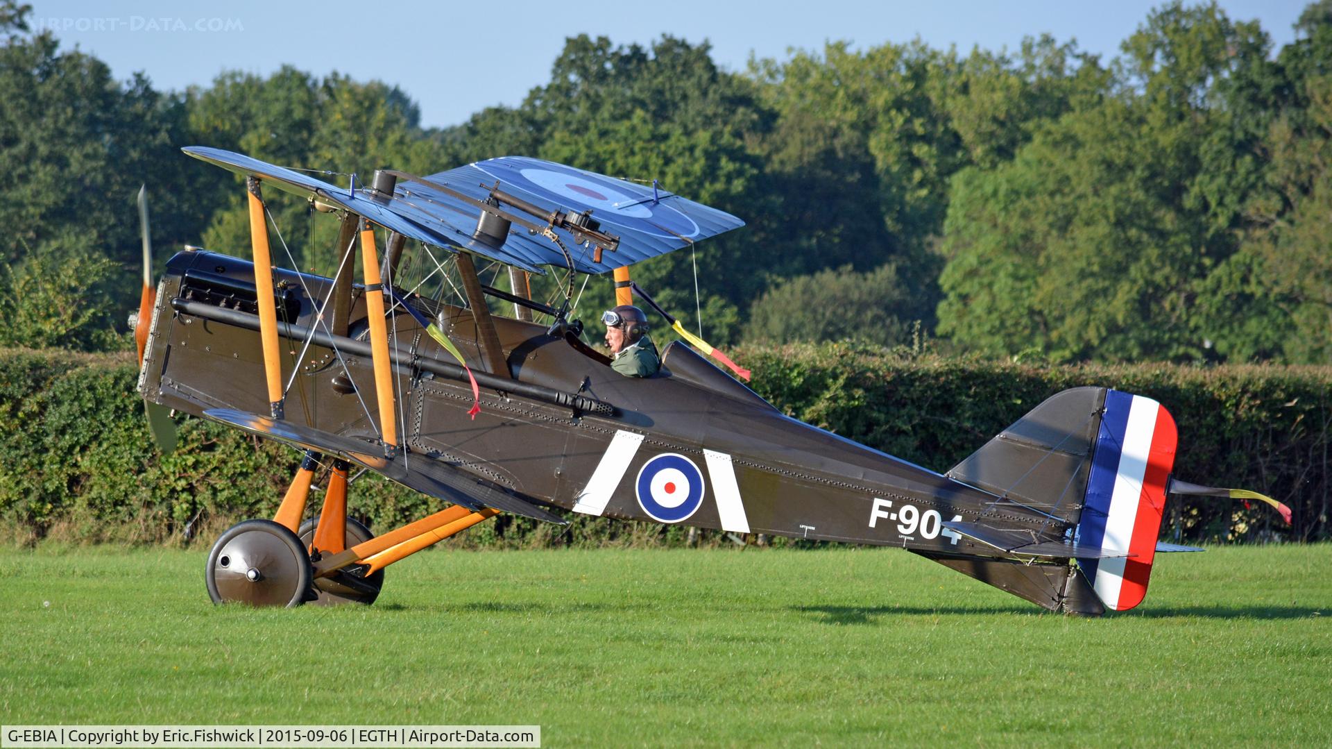 G-EBIA, 1918 Royal Aircraft Factory SE-5A C/N 654/2404, 1. F-904 at The Shuttleworth Pagent Airshow, Sep. 2015.