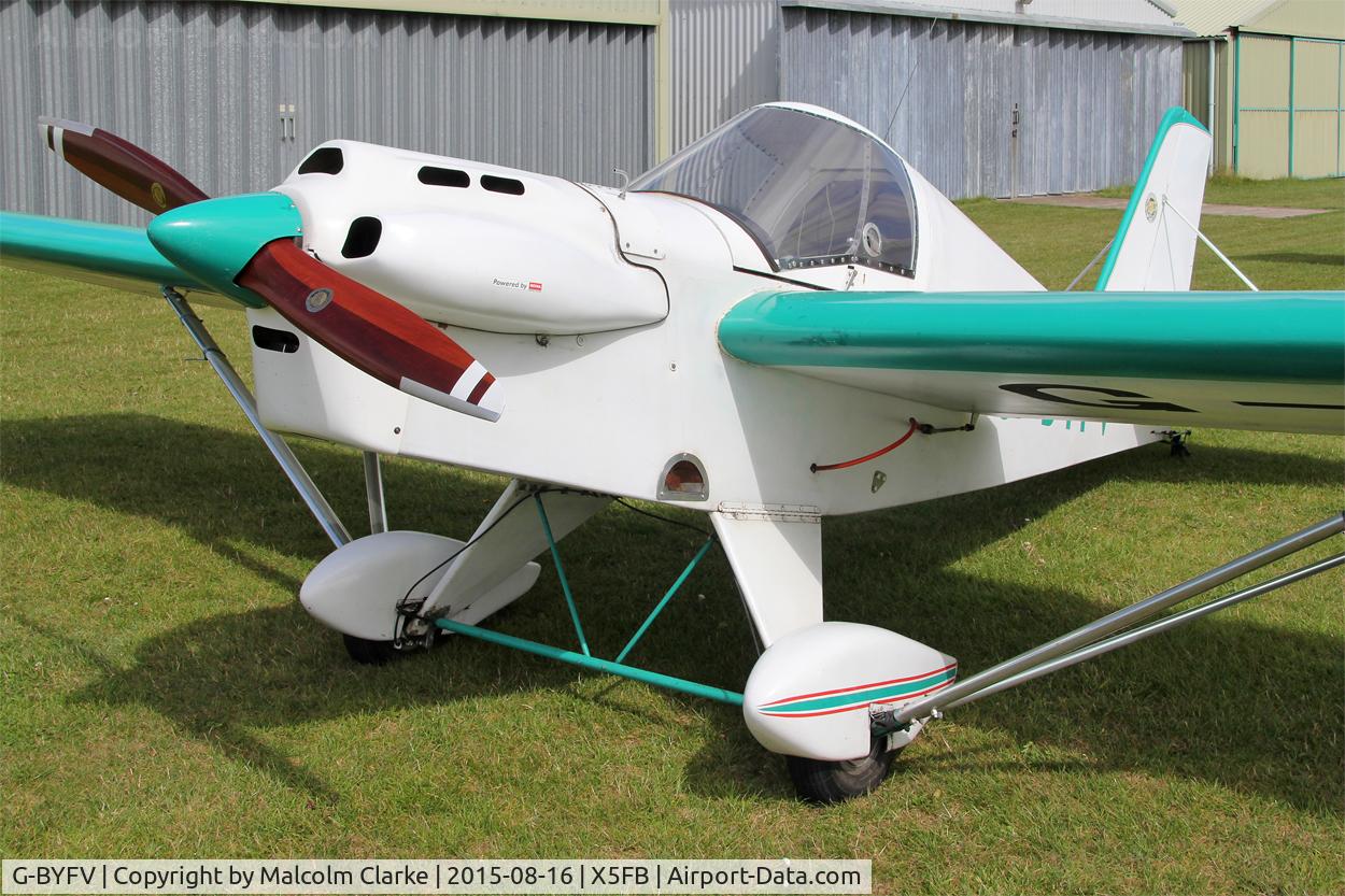 G-BYFV, 2002 Team Mini-Max 91 C/N PFA 186-13431, Team Mini-Max 91 at Fishburn Airfield, August 16th 2015.