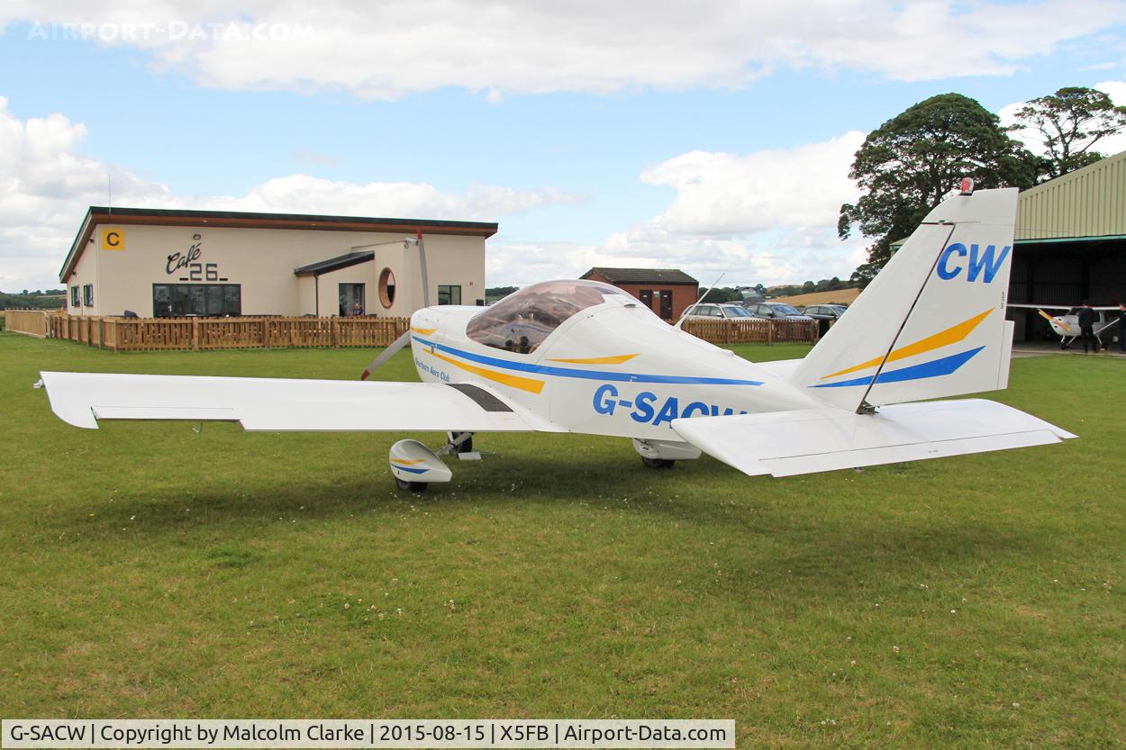 G-SACW, 2011 Aero AT-3 R100 C/N AT3-058, Aero AT-3 R100, a Sherburn Aero Club aircraft on a visit to Fishburn Airfield, August 15th 2015.
