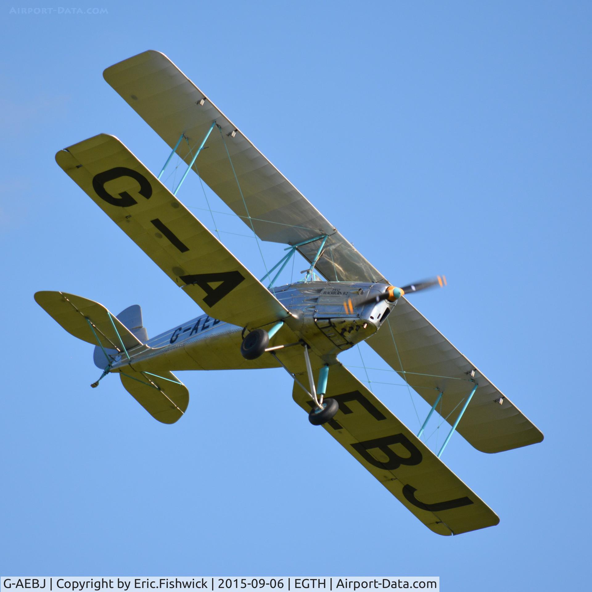 G-AEBJ, 1936 Blackburn B.2 Series 1 C/N 6300/8, 44. B.2 in display mode at The Shuttleworth Pagent Airshow, Sep. 2015.