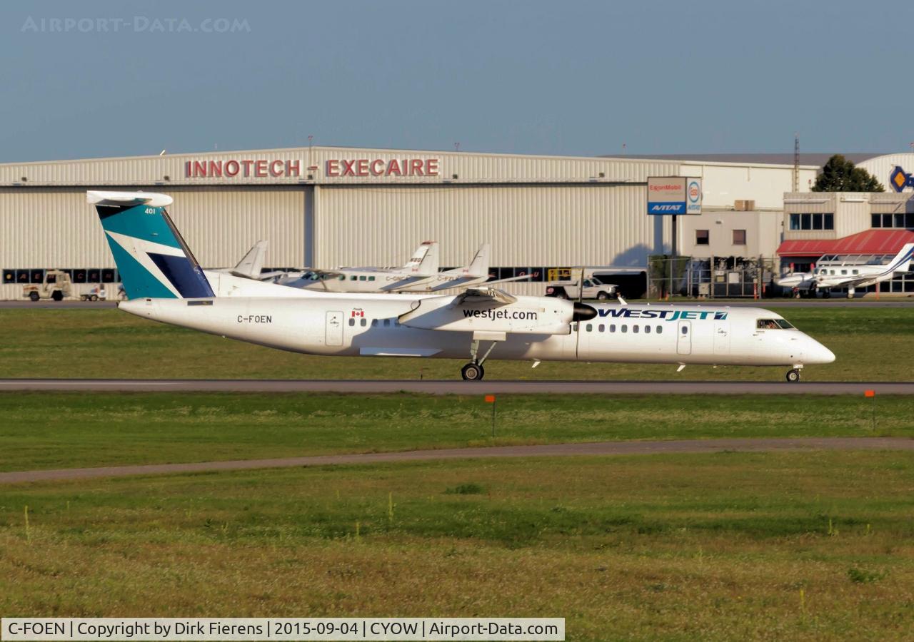 C-FOEN, 2013 De Havilland Canada DHC-8-402Q Dash 8 C/N 4440, Arriving on rwy 07.