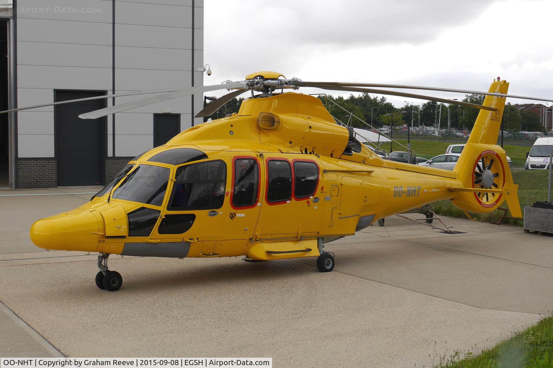OO-NHT, 2006 Eurocopter EC-155B-1 C/N 6735, Parked at Norwich.