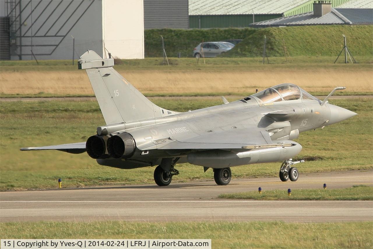 15, Dassault Rafale M C/N 15, Dassault Rafale M, Taxiing after landing rwy 26, Landivisiau Naval Air Base (LFRJ)