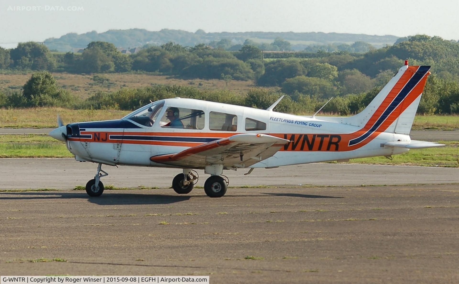 G-WNTR, 1977 Piper PA-28-161 Cherokee Warrior II C/N 28-7816281, Visiting PA28 operated by Fleetlands Flying Group.
Previously registered G-BFNJ.