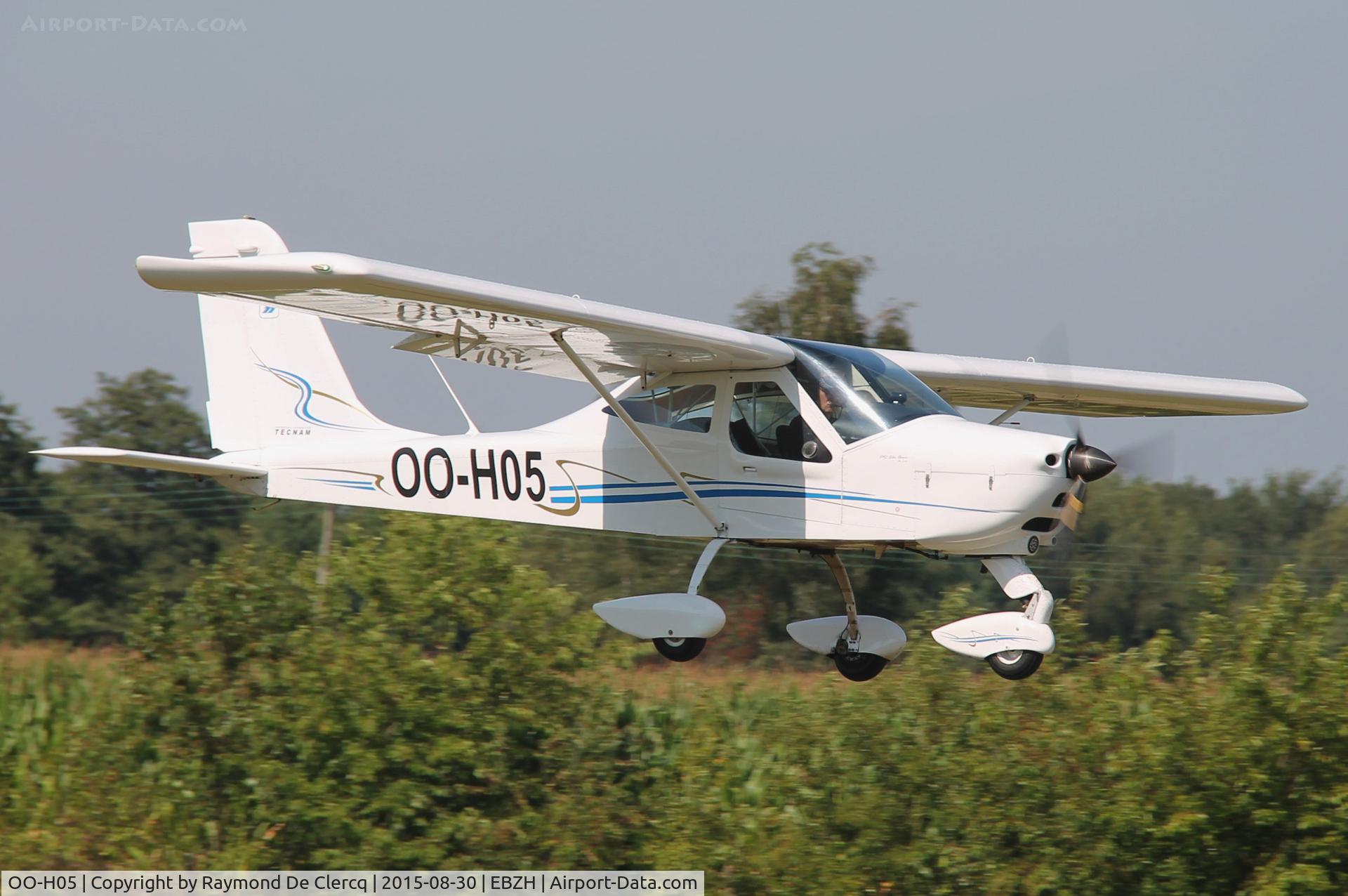 OO-H05, 2012 Tecnam P-92 Echo C/N 1425, Landing at Kiewit/Hasselt.