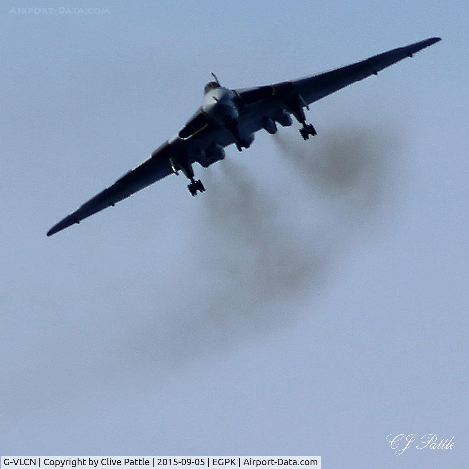 G-VLCN, 1960 Avro Vulcan B.2 C/N Set 12, Displaying for the final time in Scotland at the Scottish Airshow 2015 held at Ayr seafront and Prestwick Airport EGPK
