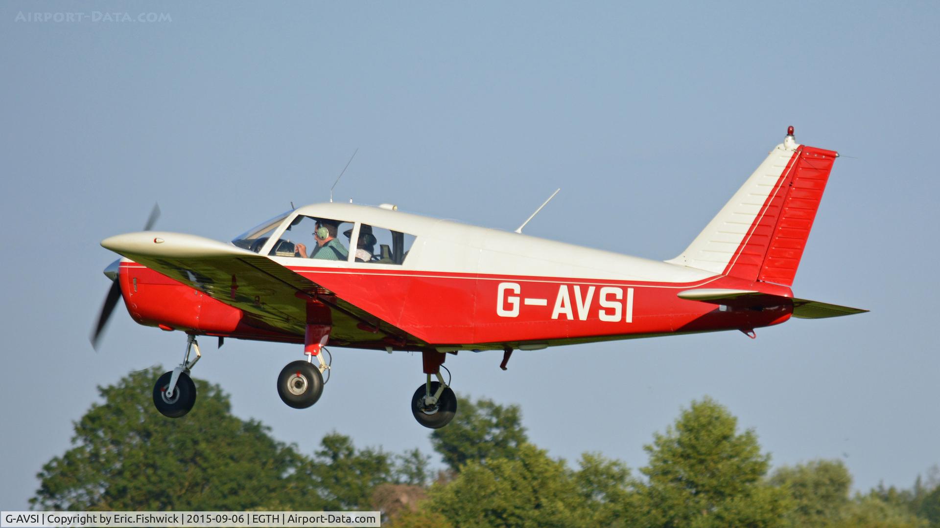G-AVSI, 1967 Piper PA-28-140 Cherokee C/N 28-23148, 41. G-AVSI departing The Shuttleworth Pagent Airshow, Sept. 2015.