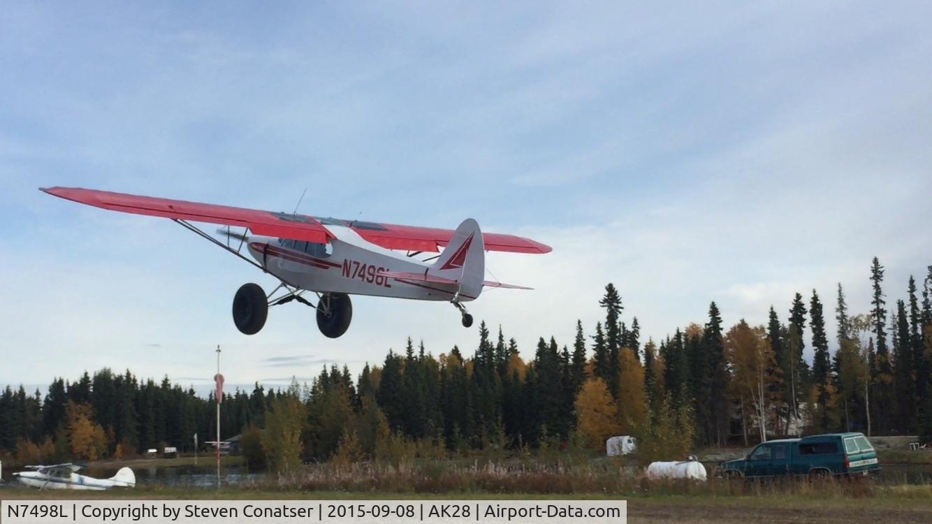 N7498L, 1975 Piper PA-18-150 Super Cub C/N 18-7609017, First flight after restoration
