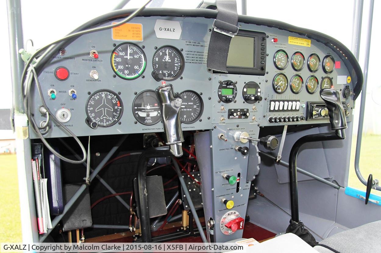 G-XALZ, 2009 Rans S-6S-116 Super Six C/N PFA 204A-14378, Rans S-6S-116 Super Six. Cockpit layout. Fishburn Airfield, August 16th 2015.