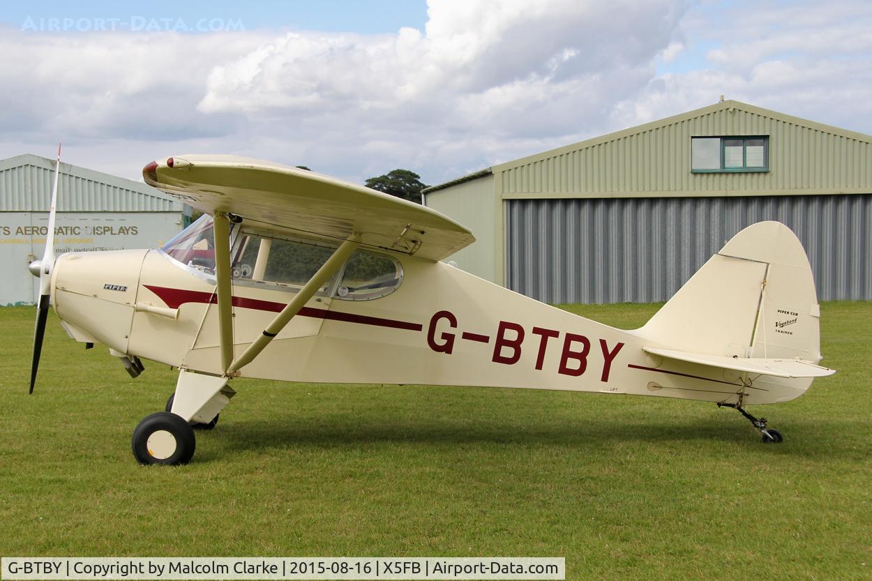 G-BTBY, 1948 Piper PA-17 Vagabond C/N 17-195, Piper PA-17 Vagabond at Fishburn Airfield, August 16th 2015.