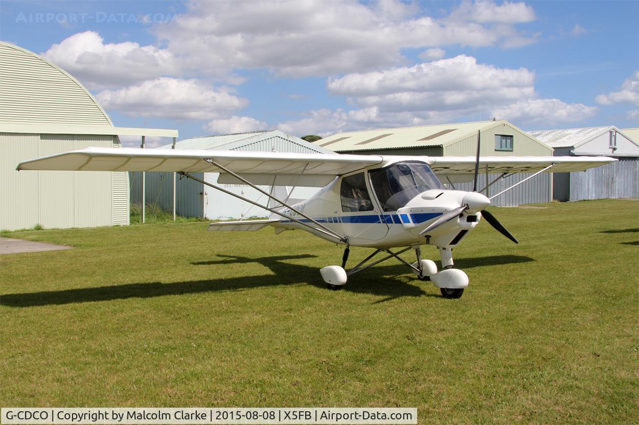 G-CDCO, 2005 Comco Ikarus C42 FB UK C/N PFA 322-14315, Ikarus C42 FB UK, an airfield resident at Fishburn Airfield, August 8th 2015.