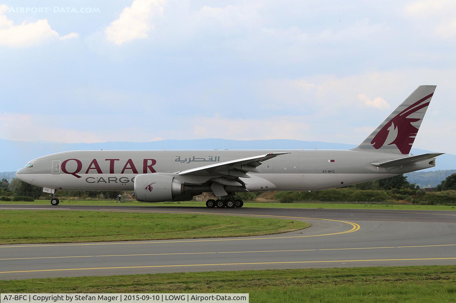 A7-BFC, 2011 Boeing 777-FDZ C/N 36099, Qatar Cargo B.777-FDZ @ GRZ
Cleared for take off to Dallas - Fort Worth