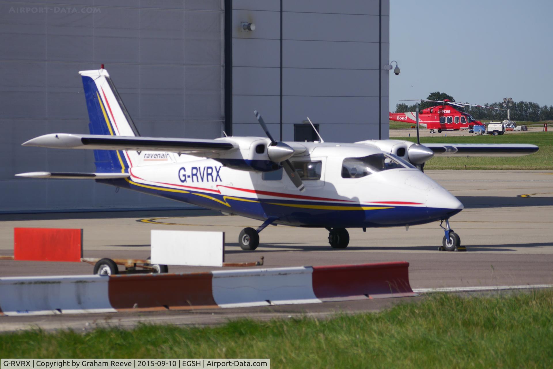 G-RVRX, 1977 Partenavia P-68B Victor C/N 62, Parked at Norwich.