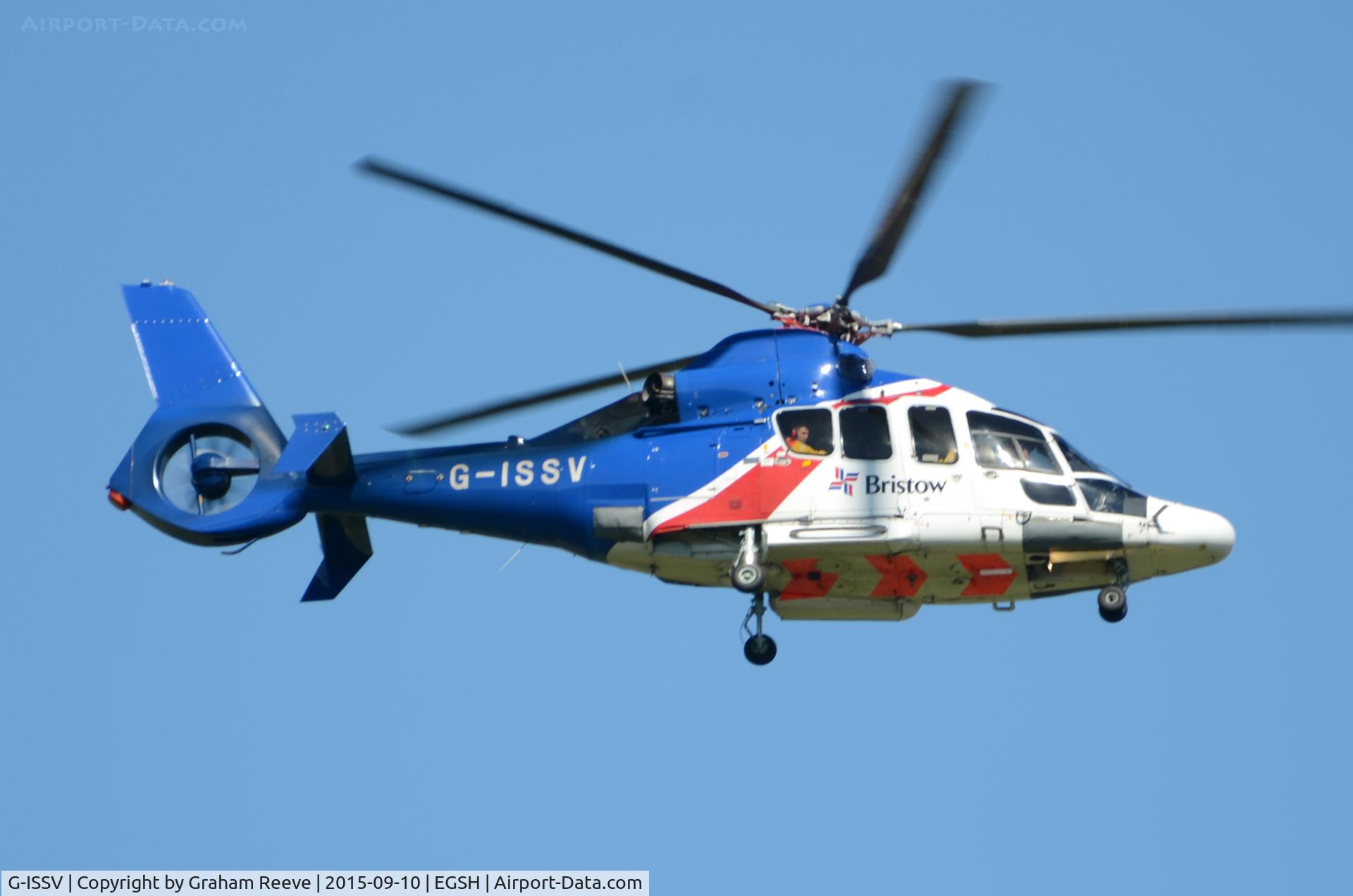 G-ISSV, 2006 Eurocopter EC-155B-1 C/N 6757, Landing at Norwich.
