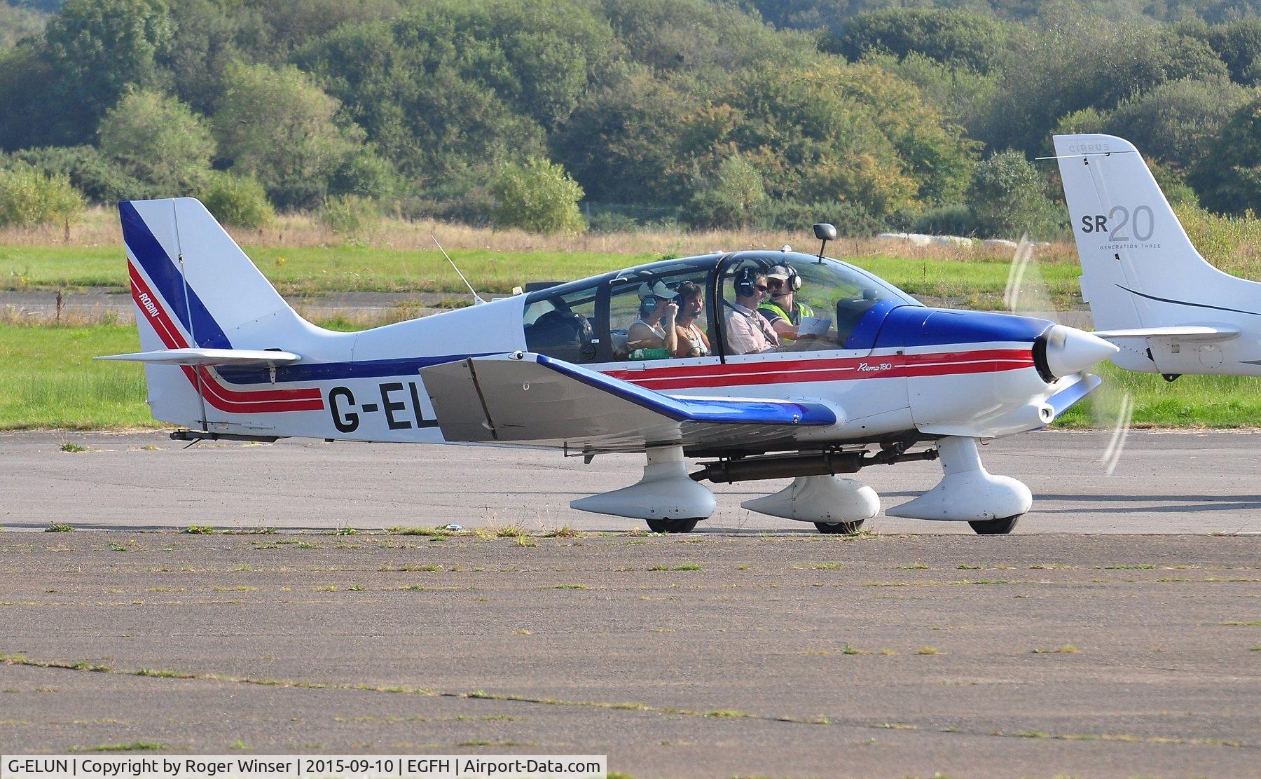 G-ELUN, 1975 Robin DR-400-180R Remorqueur Regent C/N 1102, Visiting Robin Remorqueur 180. Previously registered D-ELUN.