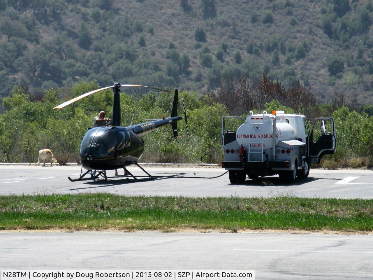 N28TM, Robinson R44 Raven C/N 1402, 2004 Robinson R44 RAVEN, Lycoming O-540 260 Hp derated to 225 Hp for takeoff, 205 Hp continuous, refueling from Shell 100LL truck