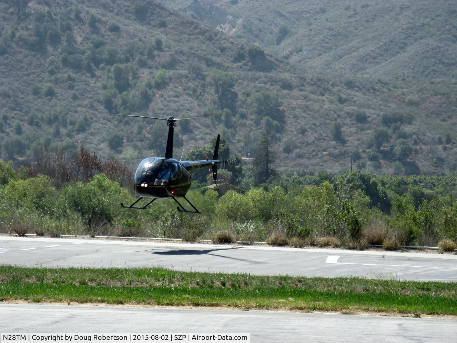N28TM, Robinson R44 Raven C/N 1402, 2004 Robinson  R44 RAVEN, Lycoming O-540 260 Hp derated to 225 Hp for takeoff, 205 Hp continuous, hover positioning for landing SZP Helipad