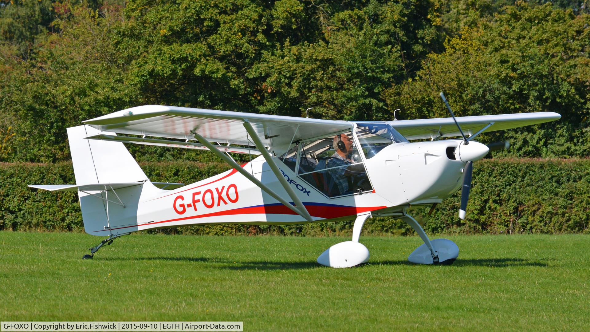 G-FOXO, 2014 Aeropro Eurofox 912(S) C/N LAA 376-15165, 3. G-FOXO preparing to depart The Shuttleworth Collection, Old Warden.