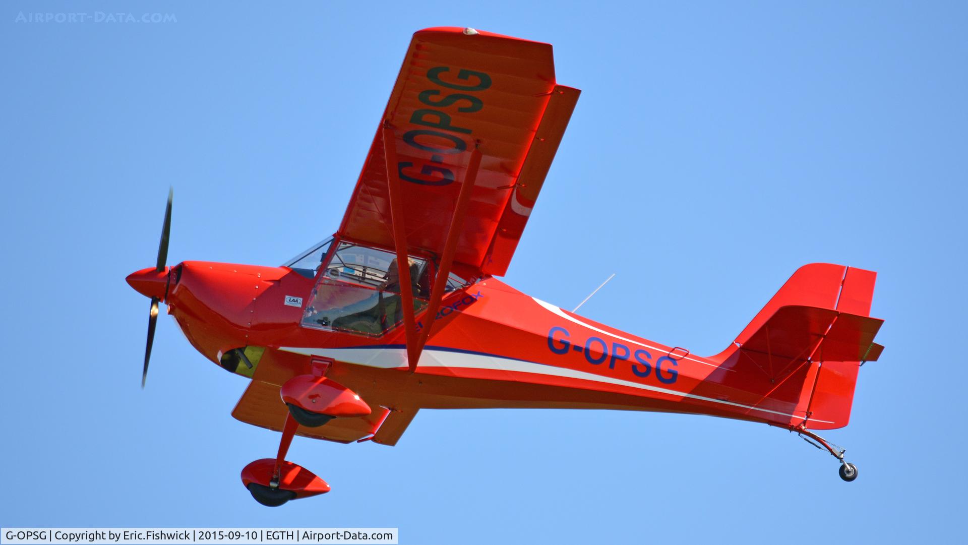 G-OPSG, 2013 Aeropro Eurofox 912(S) C/N LAA 376-15148, 44. G-OPSG departing The Shuttleworth Collection, Old Warden.